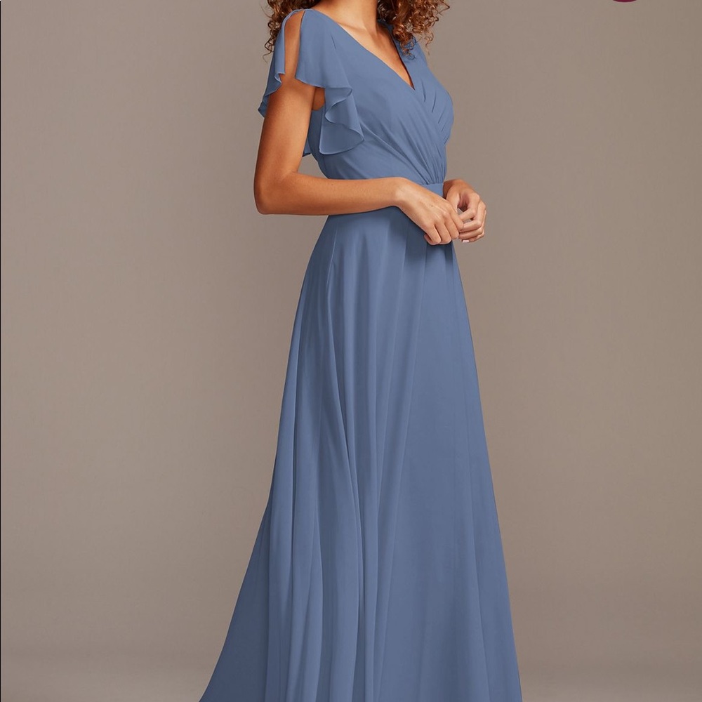 David’s bridal Size 2 in color “Steel Blue”